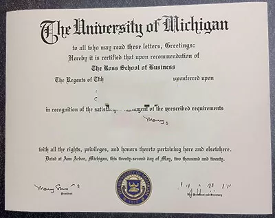 Purchase University of Michigan fake diploma.