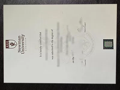 Newman University Degree Replica for Personal Use
