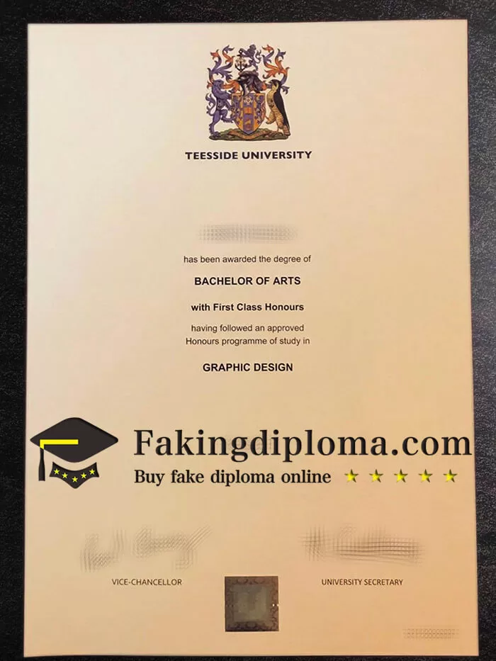 Order Teesside University diploma, buy Teesside University degree online.
