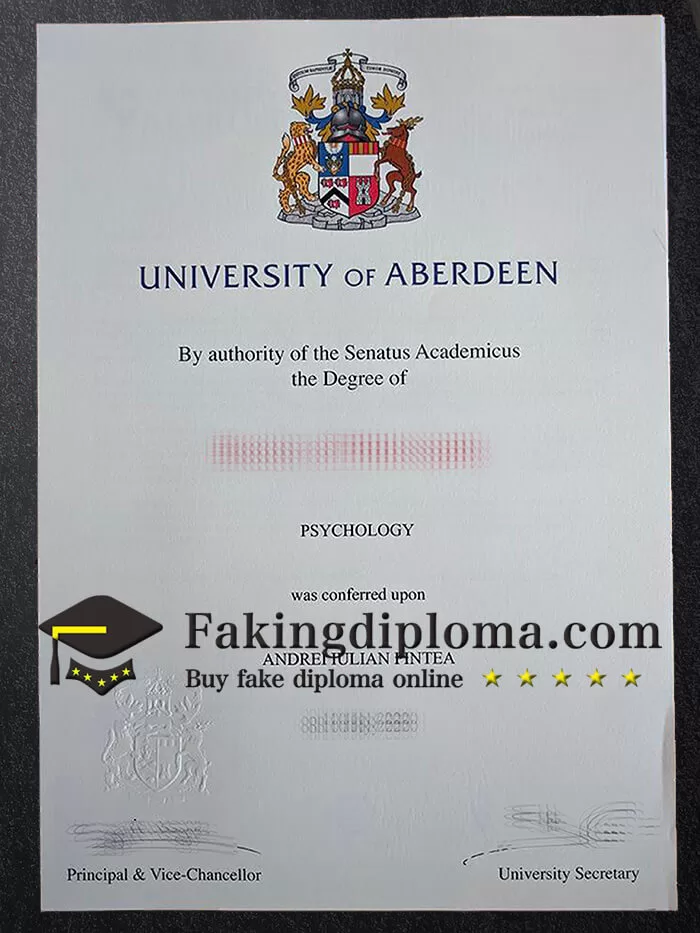 Order University of Aberdeen diploma, get University of Aberdeen degree online.