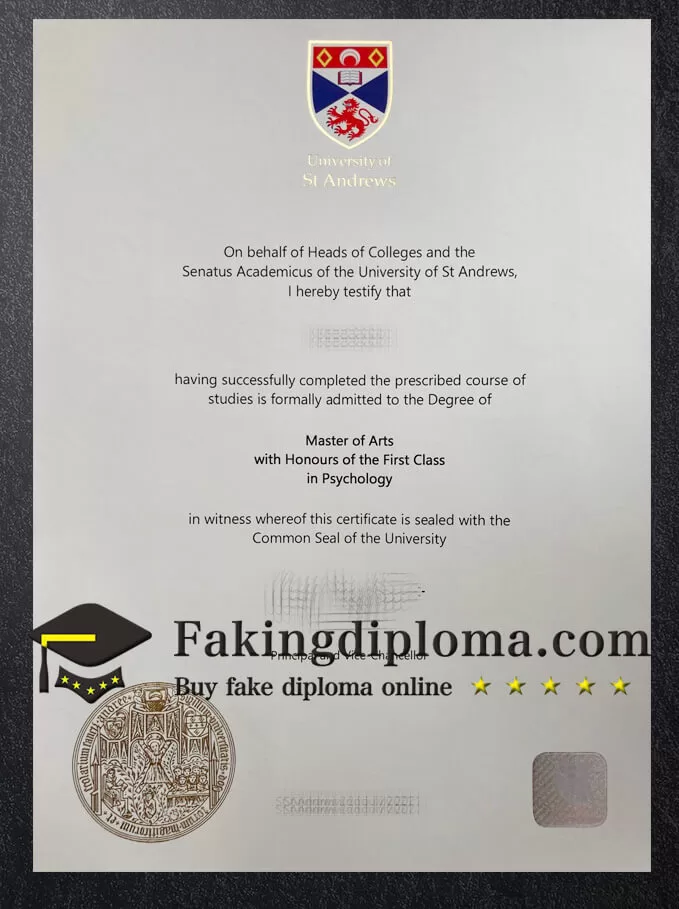 How to order University of St Andrews diploma? buy University of St Andrews degree online.