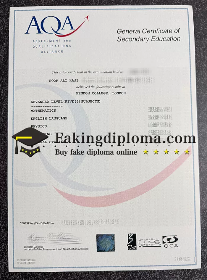 Where to order AQA certificate? buy fake AQA certificate online.