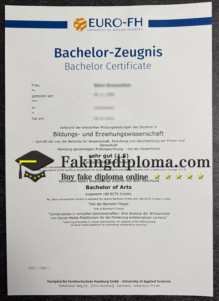 fake EUOR-FH diploma, get EUOR-FH degree.
