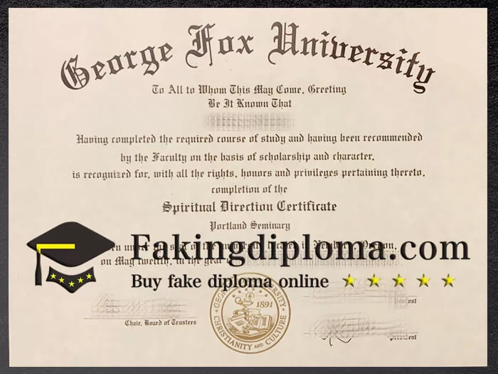 How much to order George Fox University certificate?