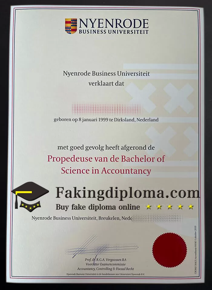 Order Nyenrode Business Universiteit diploma,