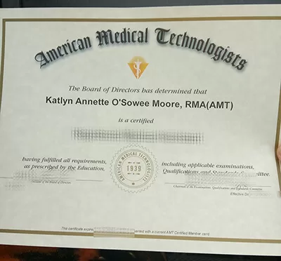 How to buy American Medical Technologists Certificate?