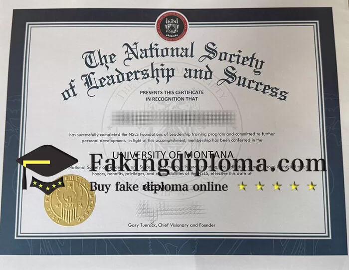 National Society of Leadership and Success certificate