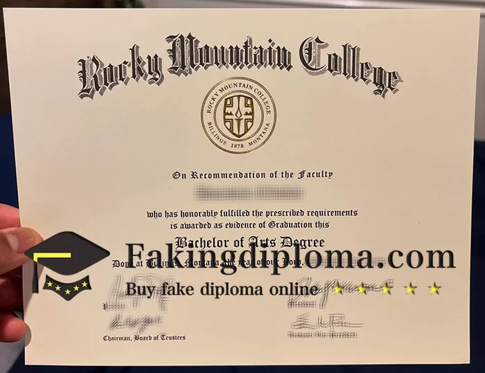 buy Rocky Mountain College fake diploma.