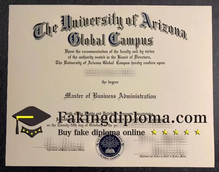 University of Arizona Global Campus diploma