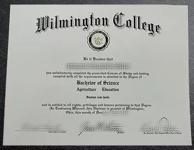 Where to order Wilmington College fake diploma?