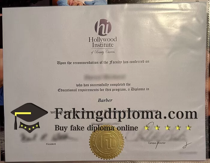 Buy Hollywood Institute diploma