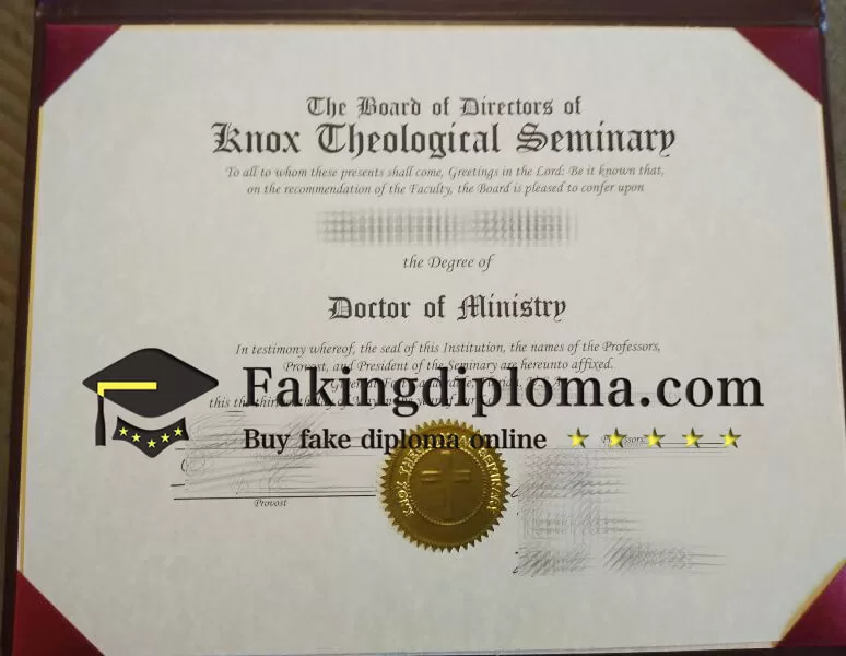 Buy Knox Theological Seminary diploma