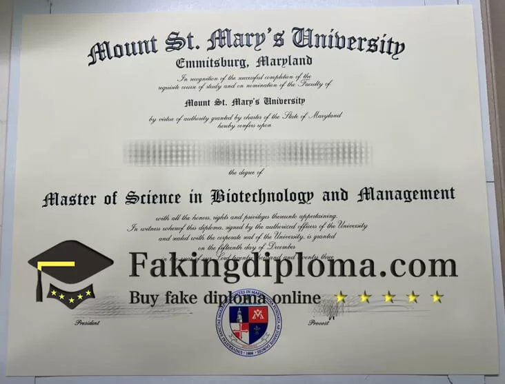 fake diploma, buy Mount St Mary's University degree online.