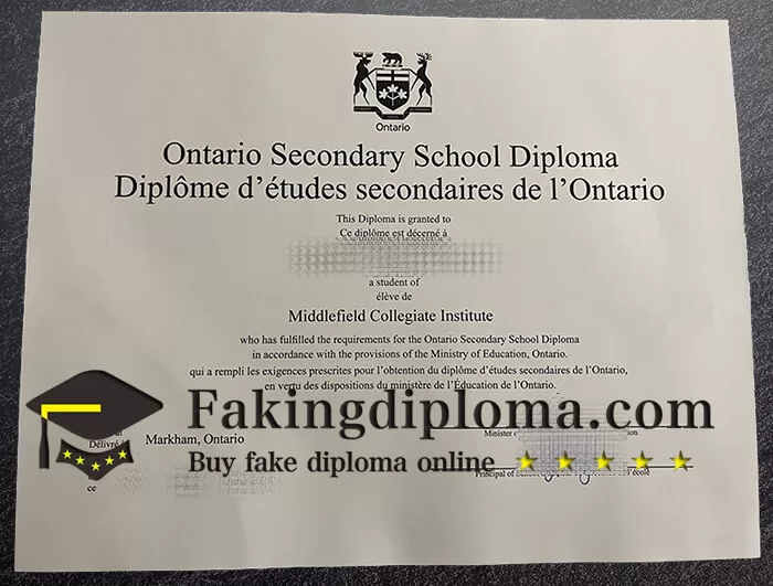 purchase realistic Ontario Secondary School degree