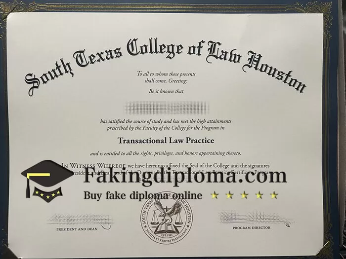 Buy South Texas College of Law Houston diploma