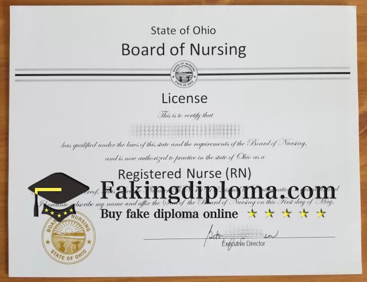 Where to buy State of Ohio Board of Nursing diploma