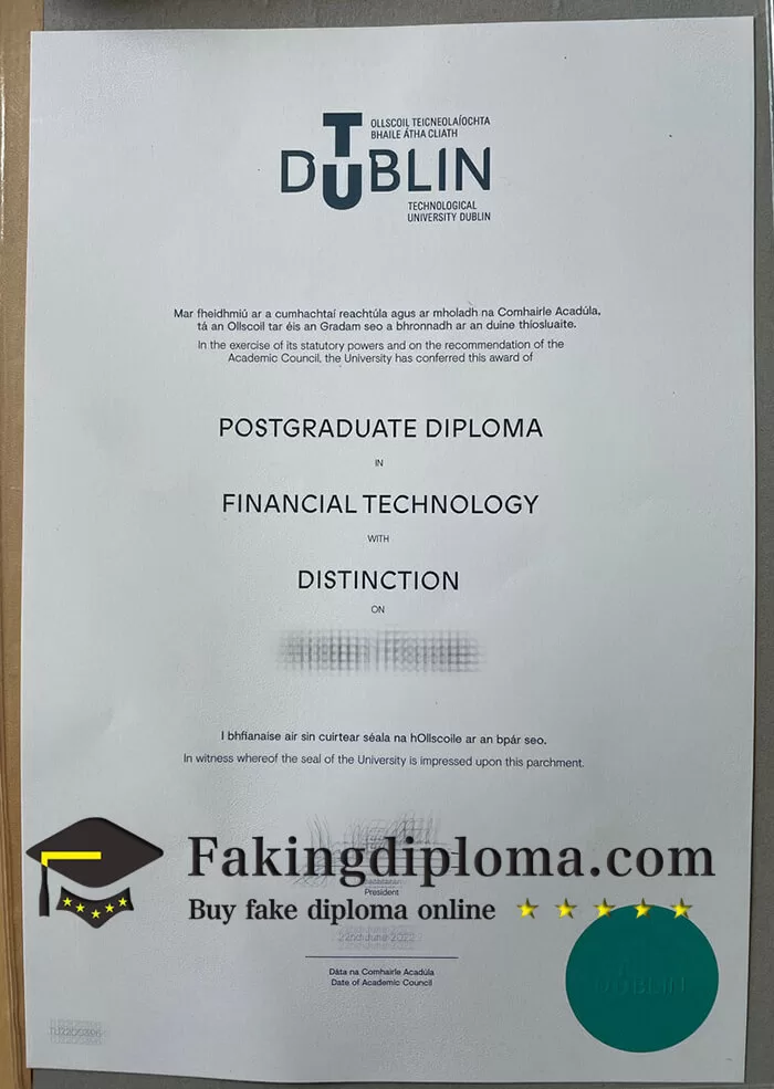 purchase realistic TU Dubin diploma