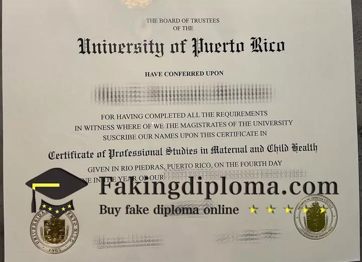 Order University of Puerto Rico diploma