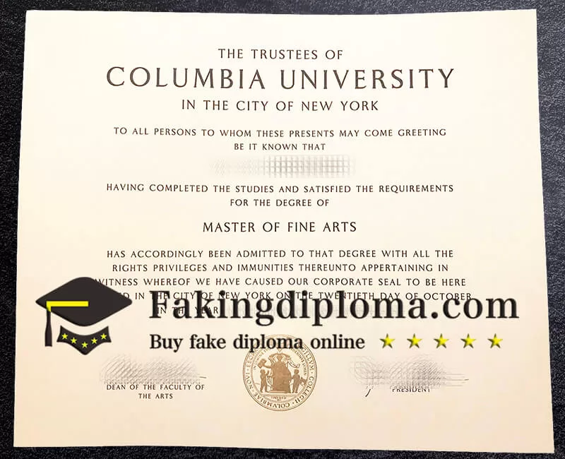 Get Columbia University diploma