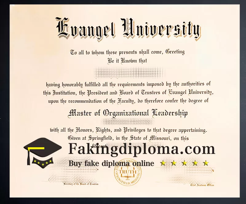 get Evangel University diploma