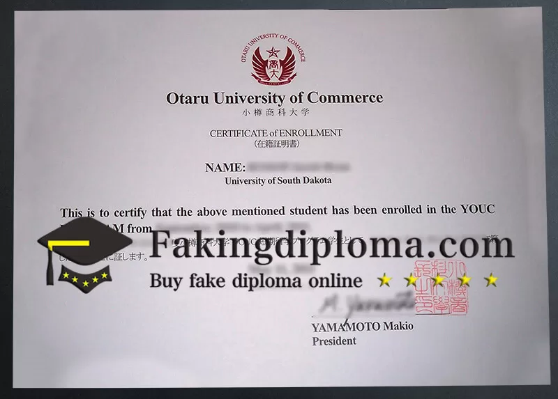 purchase realistic Otaru University of Commerce degree