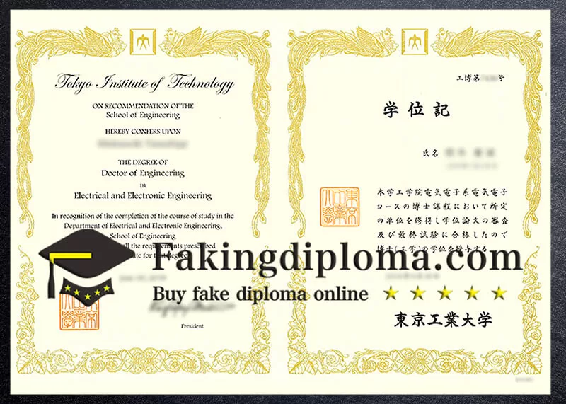 Order Tokyo Institute of Technology diploma