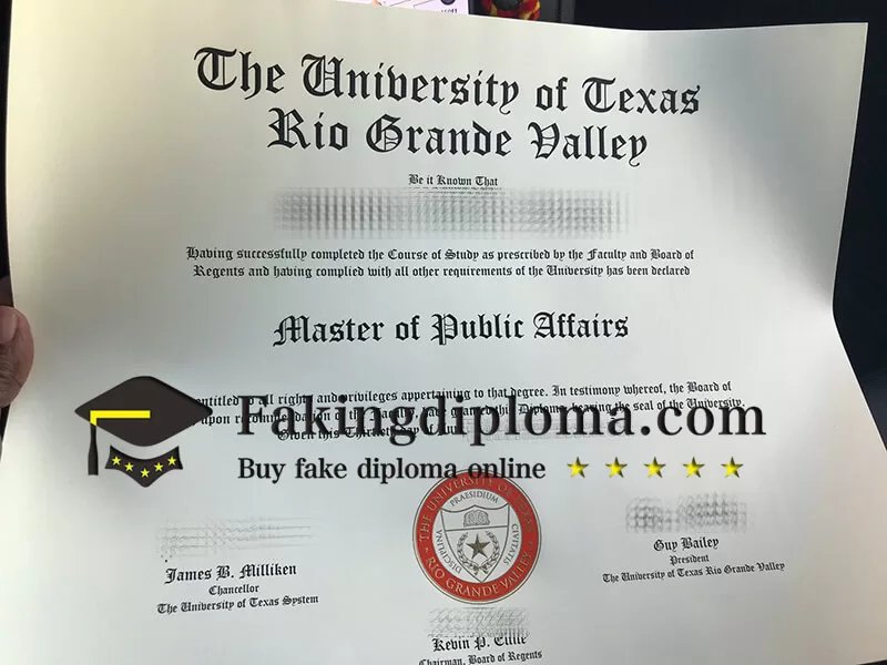 Buy University of Texas Rio Grande Valley diploma