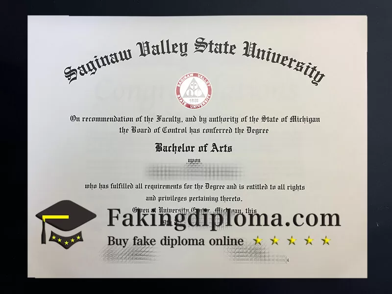 Buy Saginaw Valley State University diploma