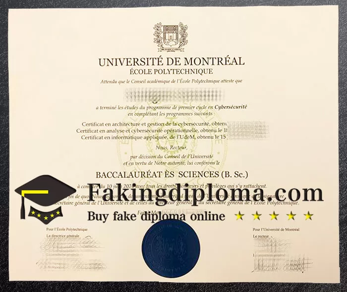 purchase realistic Universite de Montreal Ecole Polytechique degree