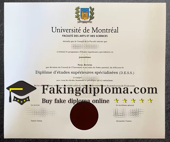 purchase realistic Universite de Montreal degree