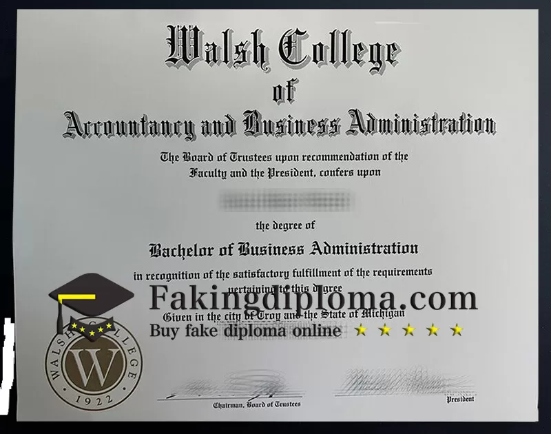 Order Walsh College diploma