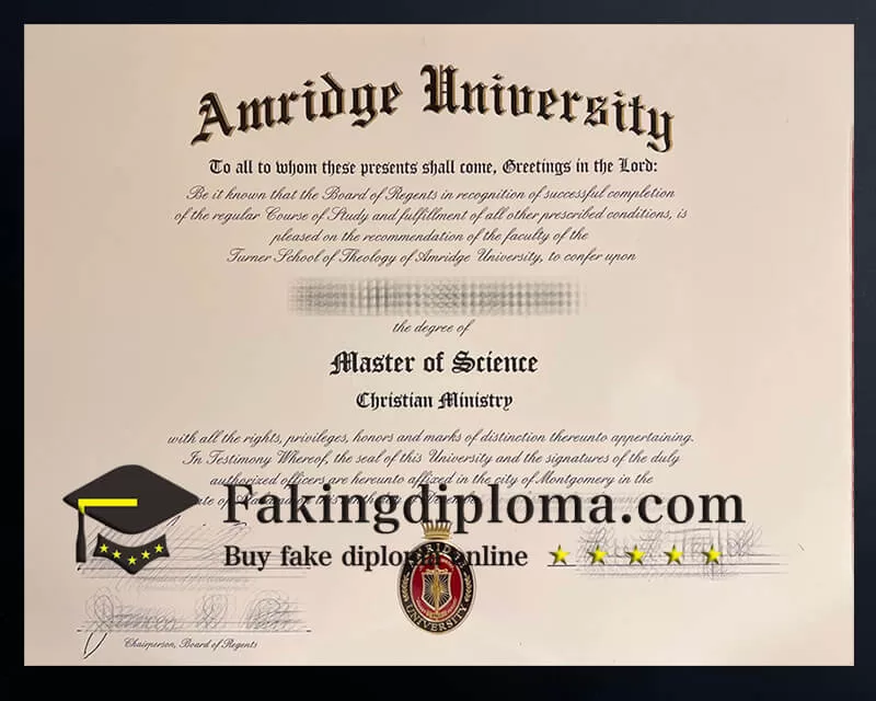 Buy Amridge University diploma