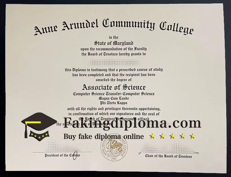Can I order Anne Arundel Community College diploma?