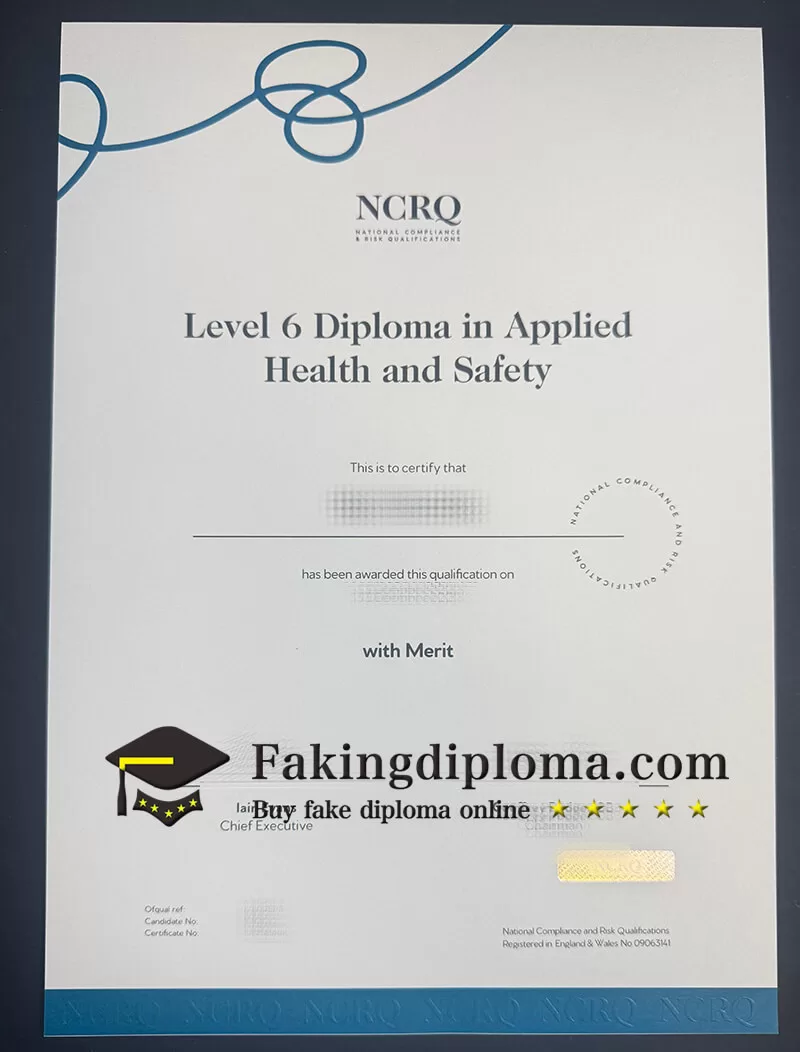 How to order NCRQ Level 6 diploma?