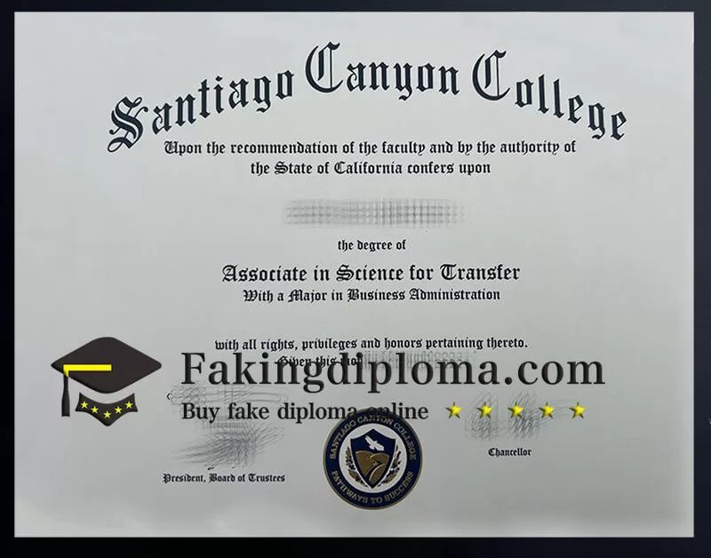 Buy Santiago Canyon College diploma