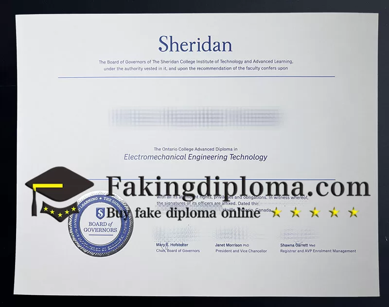 Buy Sheridan College Institute of Technology diploma