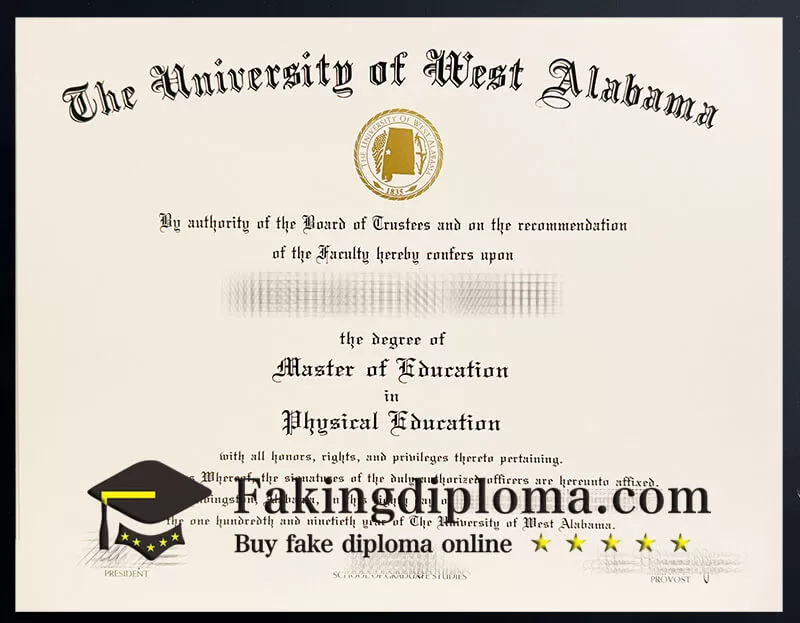 Buy University of West Alabama diploma