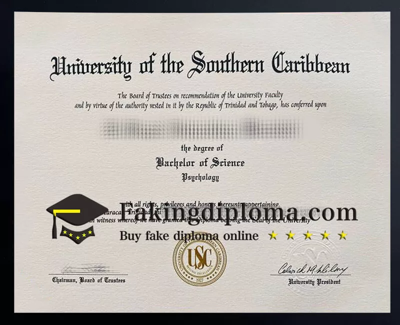 Order University of the Southern Caribbean diploma