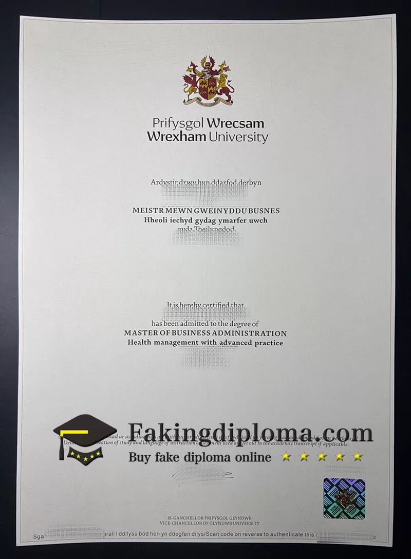 Buy Wrexham University diploma