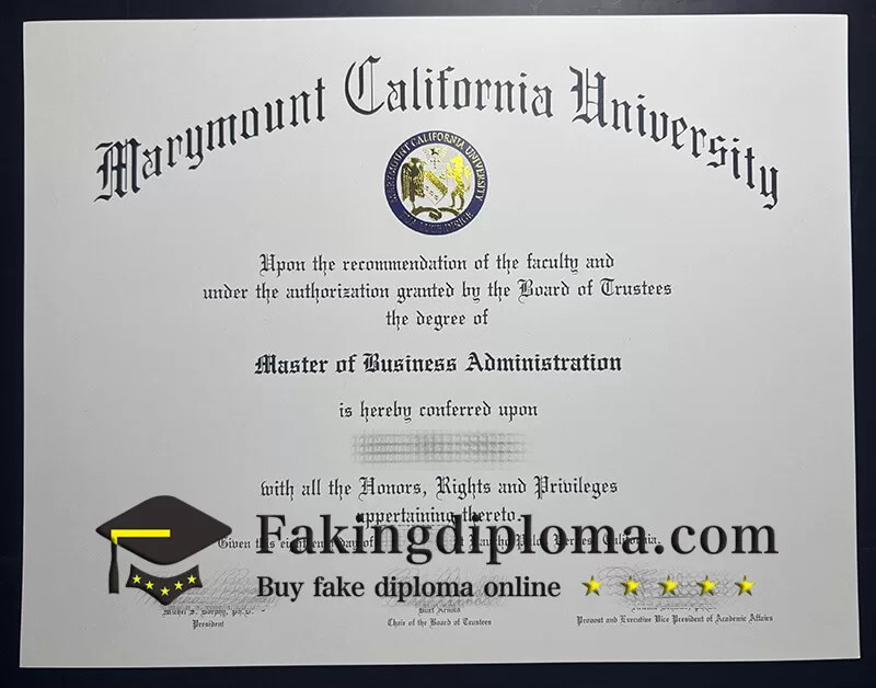 Buy Marymount California University diploma