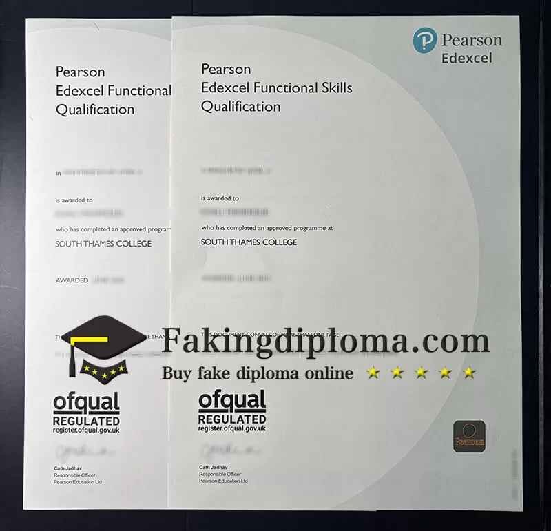 Where to order Pearson Edexcel diploma?