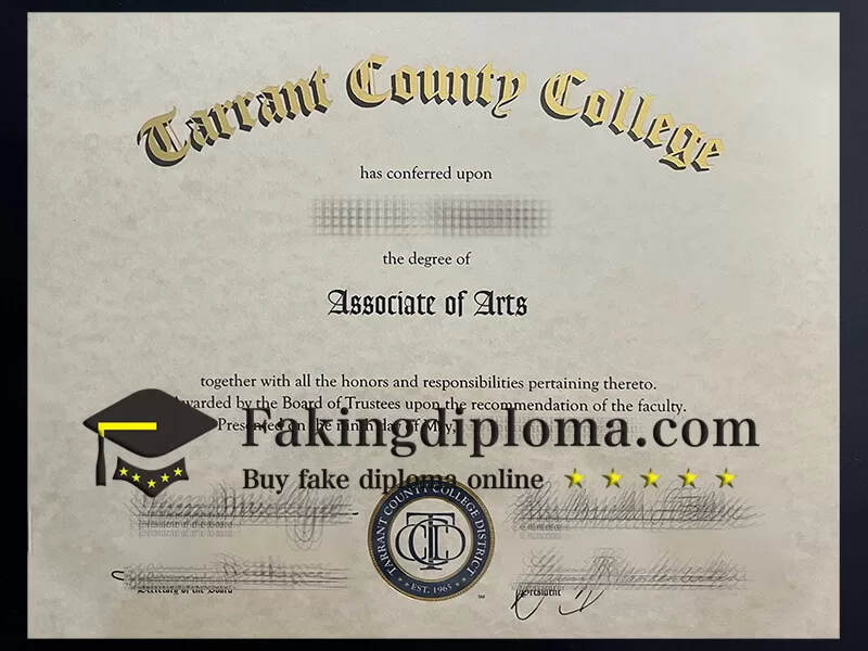 Buy Tarrant County College diploma