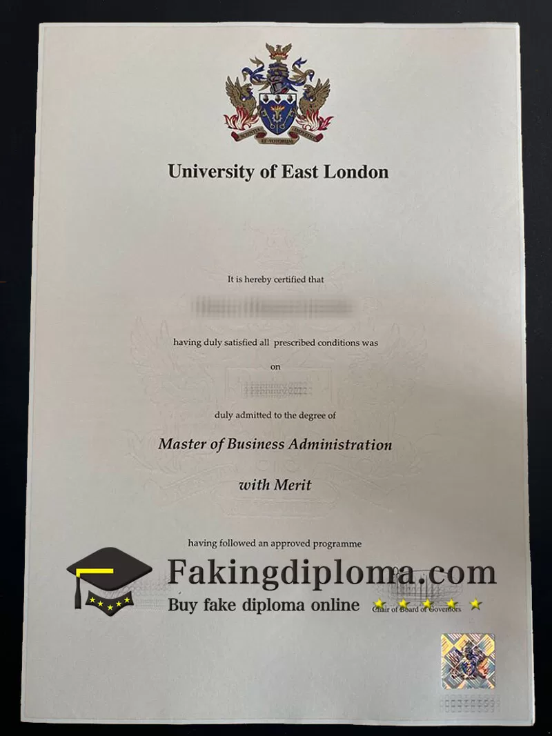 Buy University of East London diploma