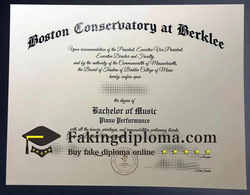 Make Boston Conservatory at Berklee diploma
