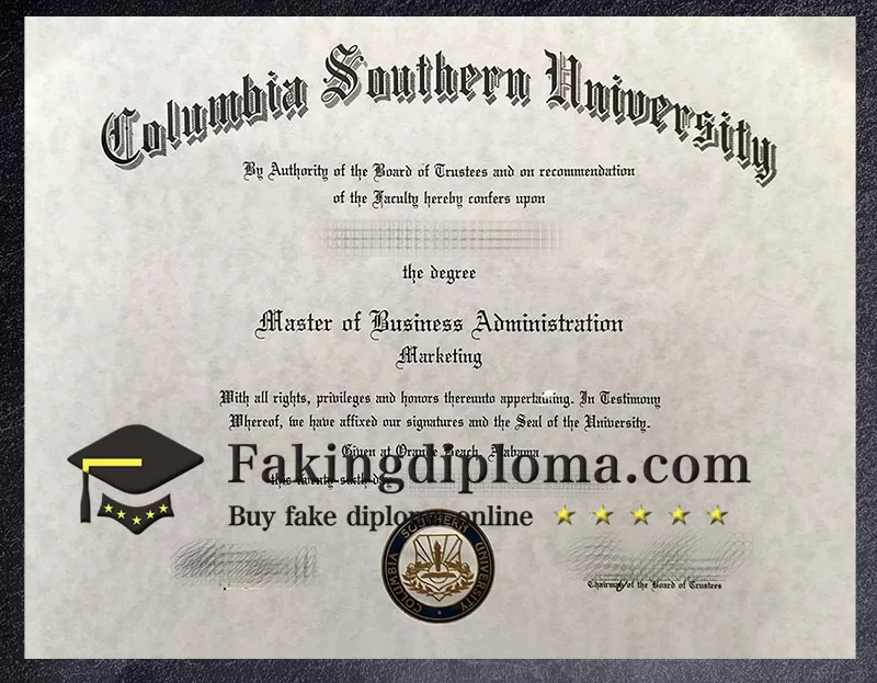 Buy Columbia Southern University diploma