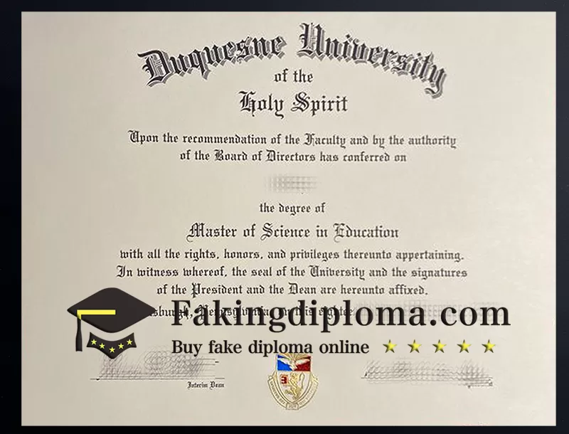 get Duquesne University diploma