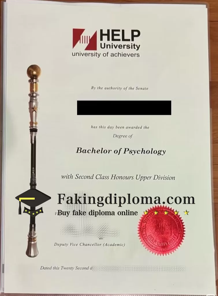 Buy Help University certificate