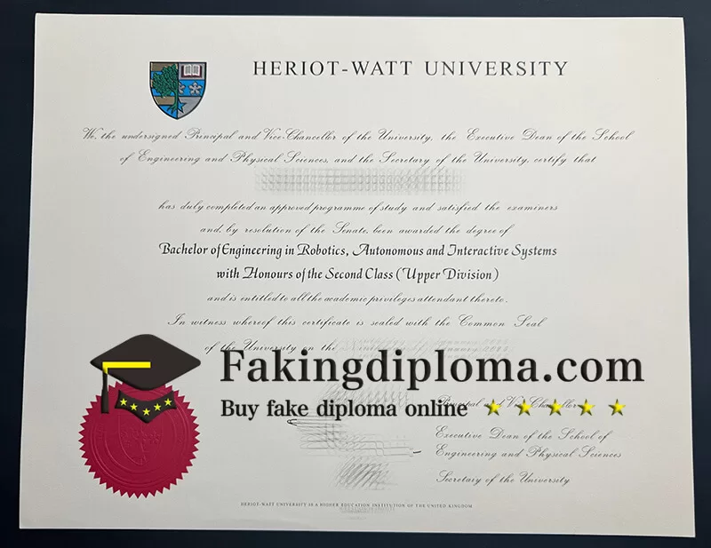 Buy Heriot Watt University diploma