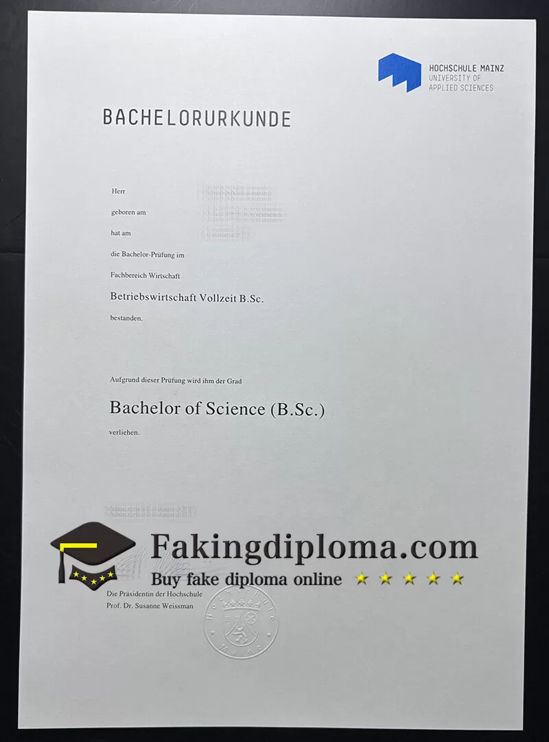 Buy Hochschule Mainz diploma
