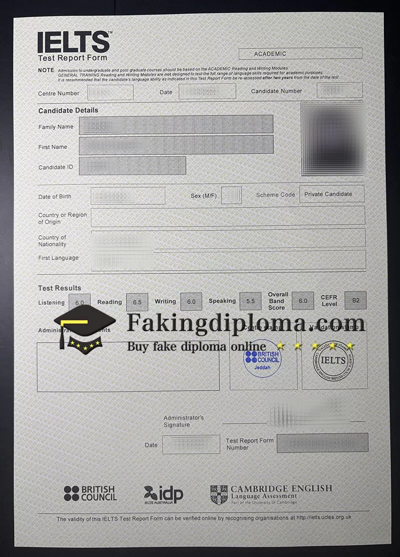 Buy IELTS transcript